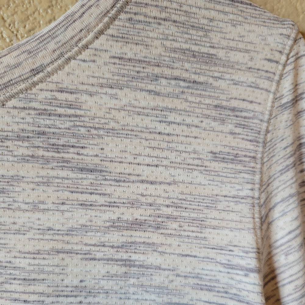 Zyia Active Split Back Long Sleeve Heathered Whit… - image 2